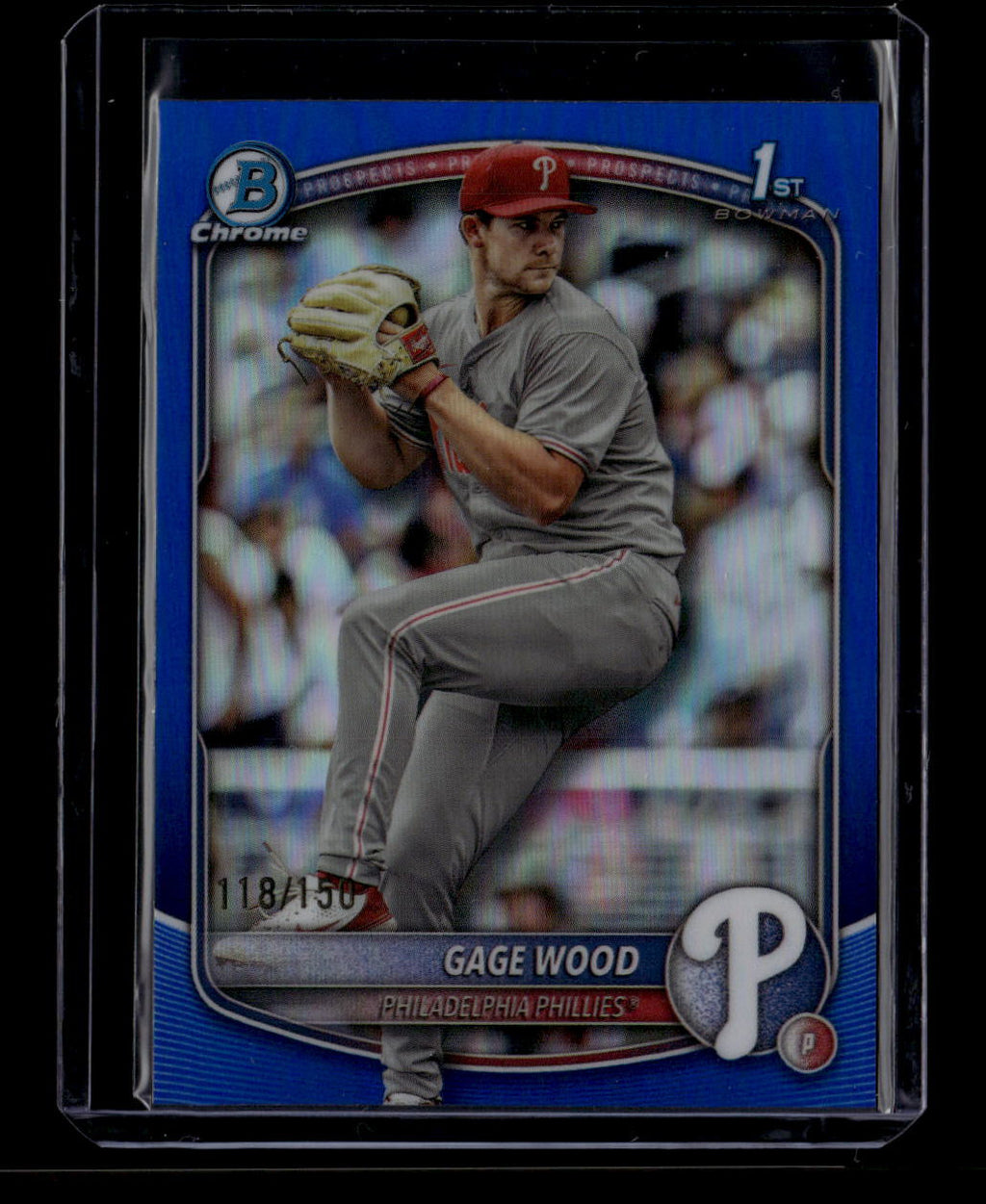 DELETE 180750 2025 Bowman Chrome Draft Blue Refractor bdc4 Gage Wood Rookie 118/150