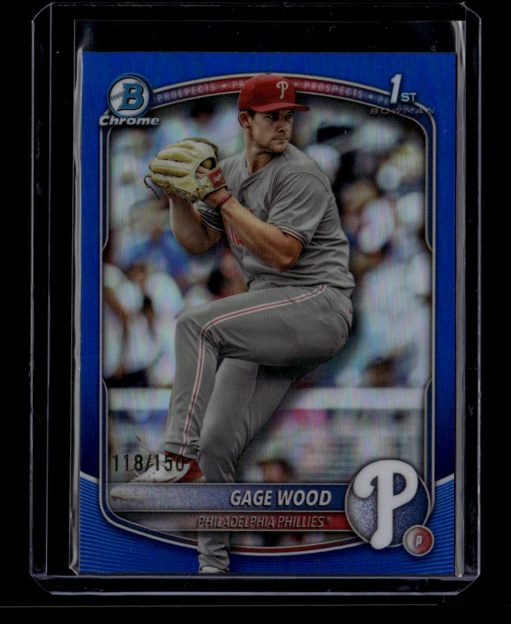 DELETE 180750 2025 Bowman Chrome Draft Blue Refractor bdc4 Gage Wood Rookie 118/150