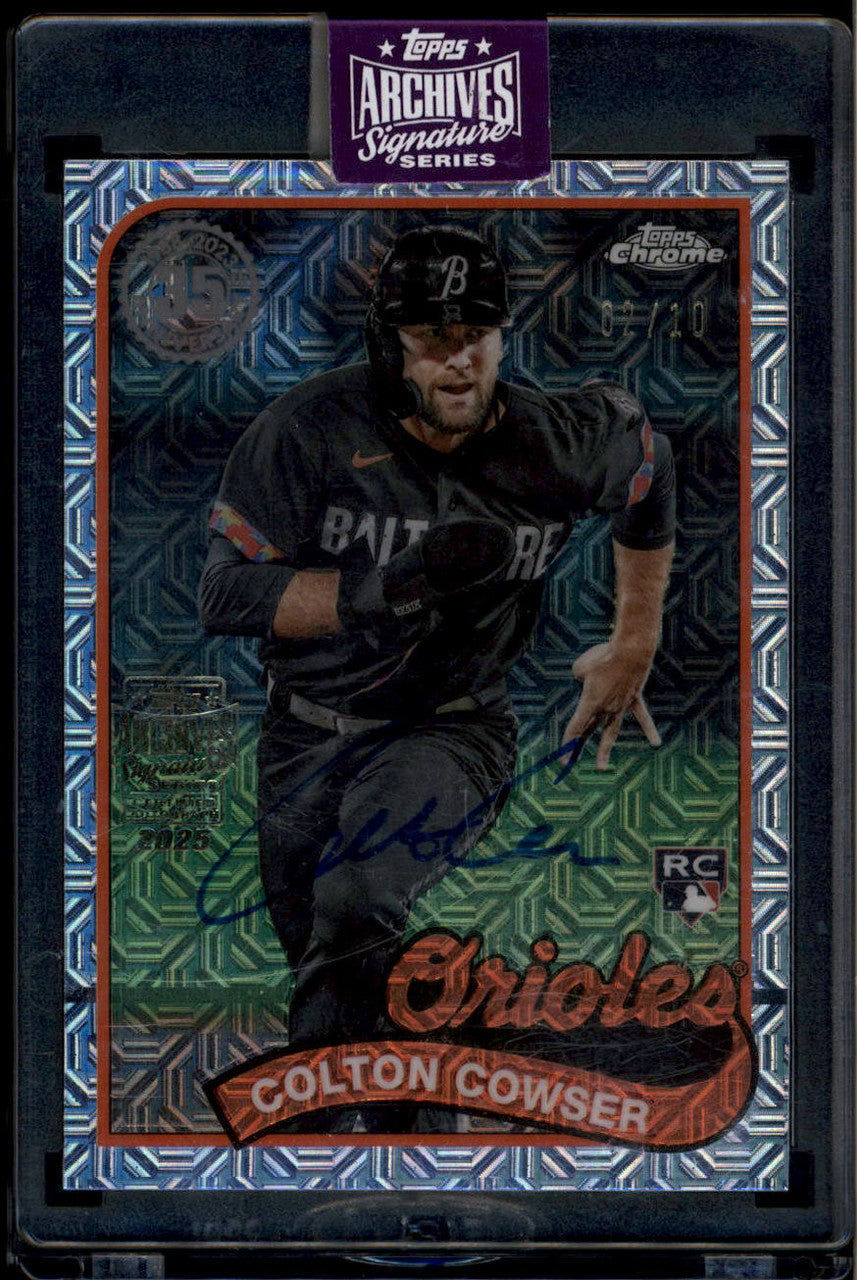 DELETE 180752 2025 Topps Archives Signature Series Colton Cowser Auto 2/10 2024 Silver Pack RC