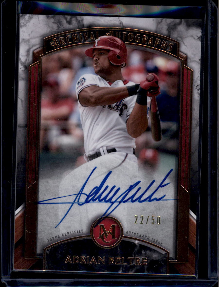 DELETE 180755 2022 Topps Museum Collection Archival Autographs Copper Adrian Beltre Auto 22/50