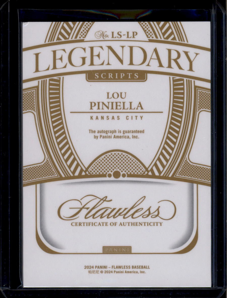 DELETE 180761 2024 Panini Flawless Legendary Scripts Gold 19 Lou Piniella Auto 2/10