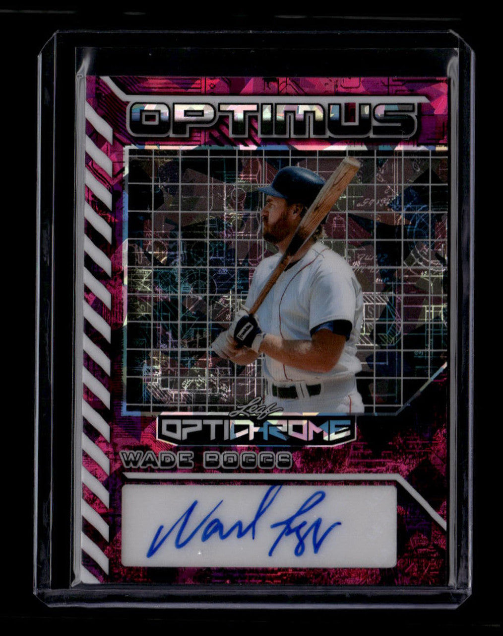 DELETE 180766 2025 Leaf Optichrome Optimus Autographs Pink Crystal oawb1 Wade Boggs Auto 1/1
