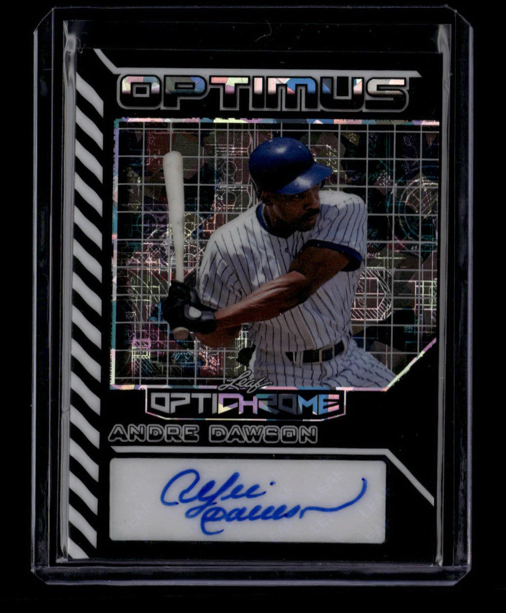 DELETE 180767 2025 Leaf Optichrome Optimus Autographs Black Crystal Andre Dawson Auto 1/1