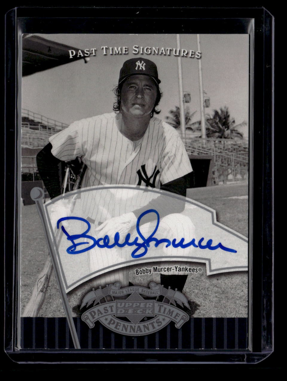 DELETE 180770 2005 UD Past Time Pennants Signatures Silver BO Bobby Murcer Auto