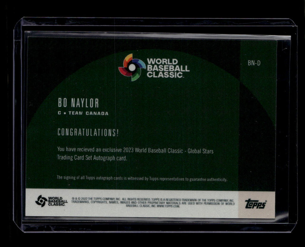 DELETE 180774 2023 Topps World Baseball Classic Global Stars Autographs BND Bo Naylor Auto /25