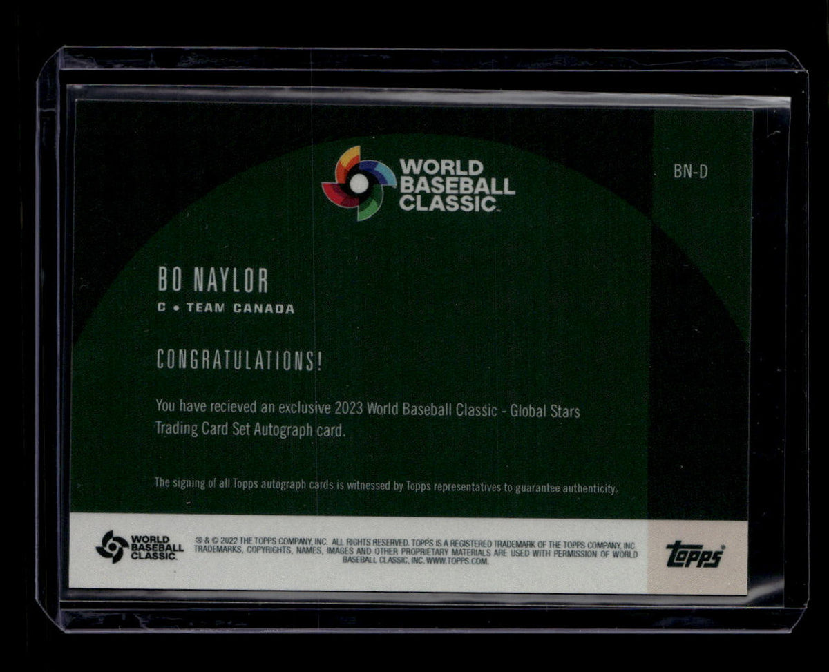 DELETE 180774 2023 Topps World Baseball Classic Global Stars Autographs BND Bo Naylor Auto /25