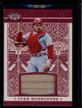 DELETE 180777 2025 Leaf Lumber Game Used Lumber Red gu51 Ivan Rodriguez Bat 1/4