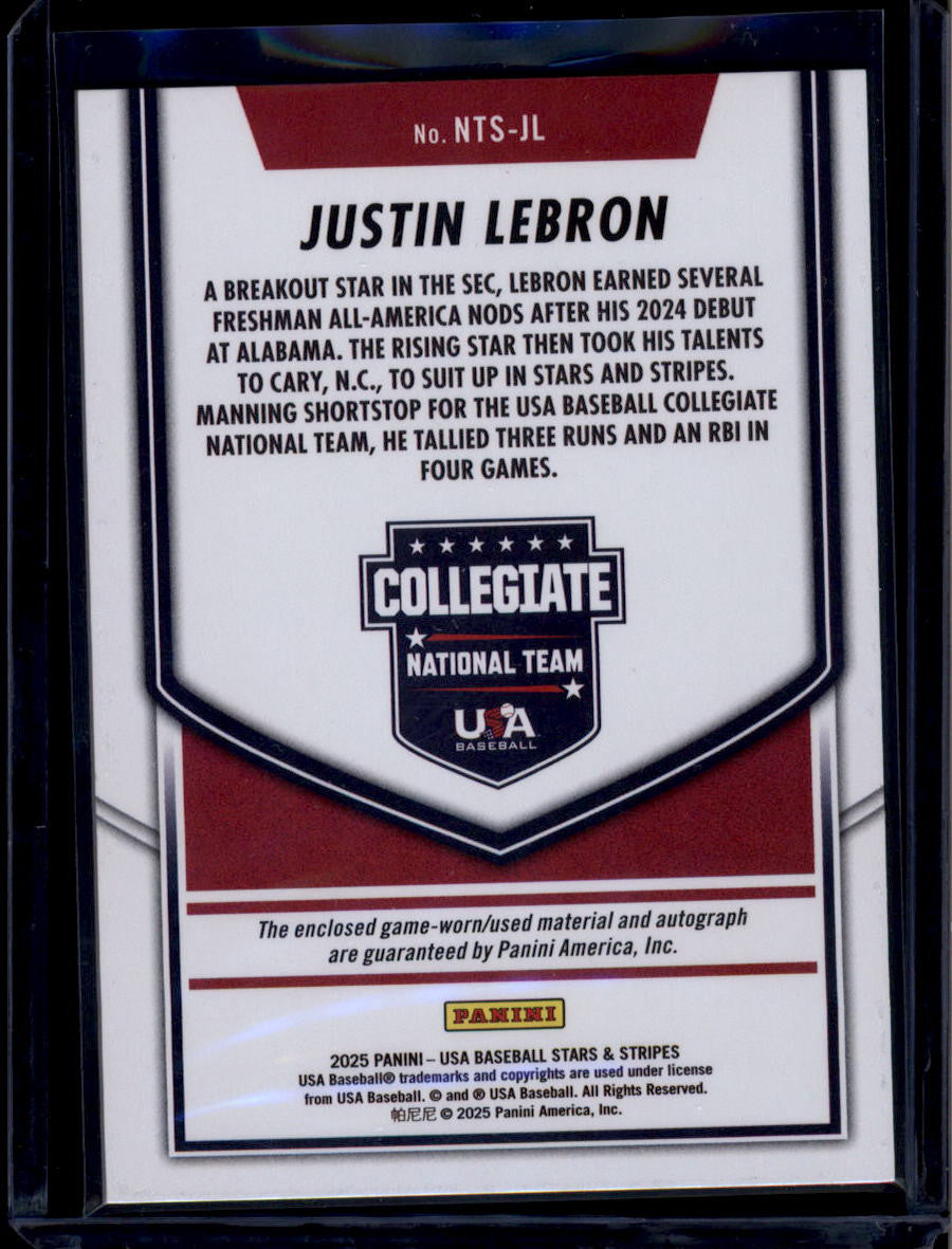 DELETE 180781 2025 USA Stars and Stripes Signature Materials Justin Lebron RC Jersey Auto /199