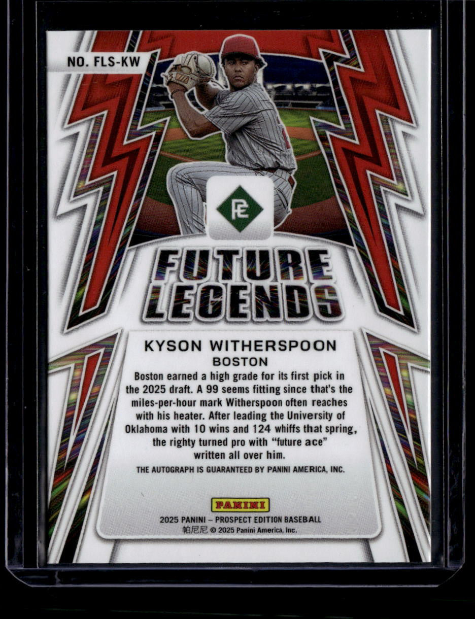 DELETE 180790 2025 Panini Prospect Future Legends Signature Mojo Kyson Witherspoon RC Auto /25