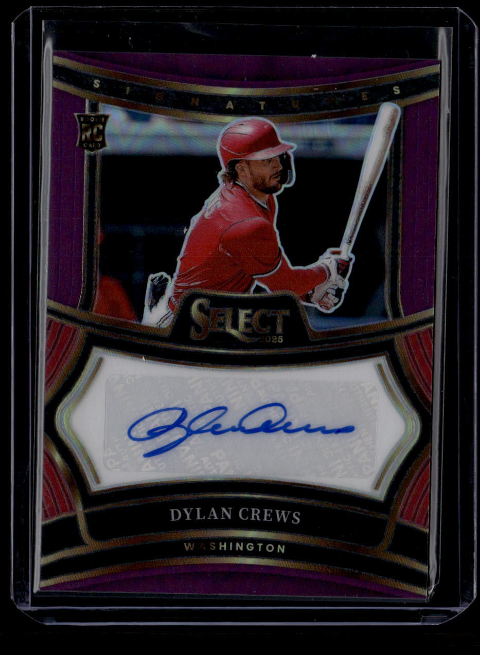 DELETE 180796 2025 Select Signatures Purple Prizms 16 Dylan Crews Rookie Auto 25/35