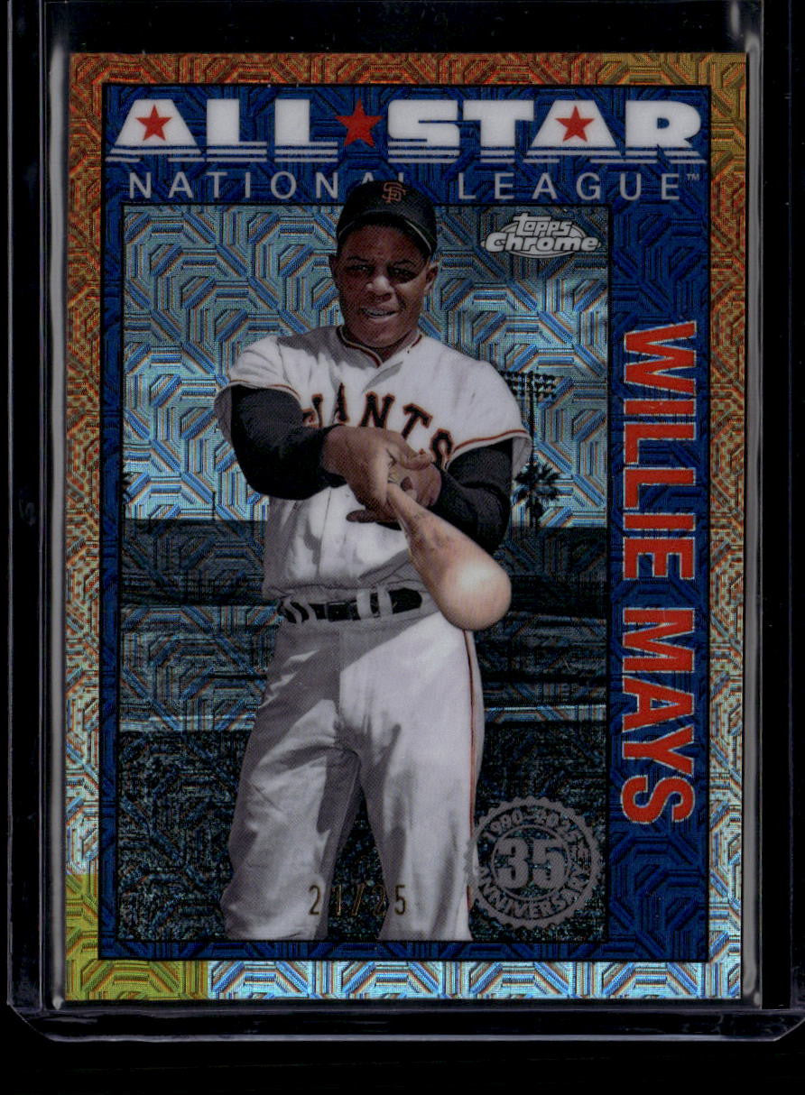 DELETE 180805 2025 Topps '90 Silver Pack Chrome All Star Orange Refractor Willie Mays 21/25