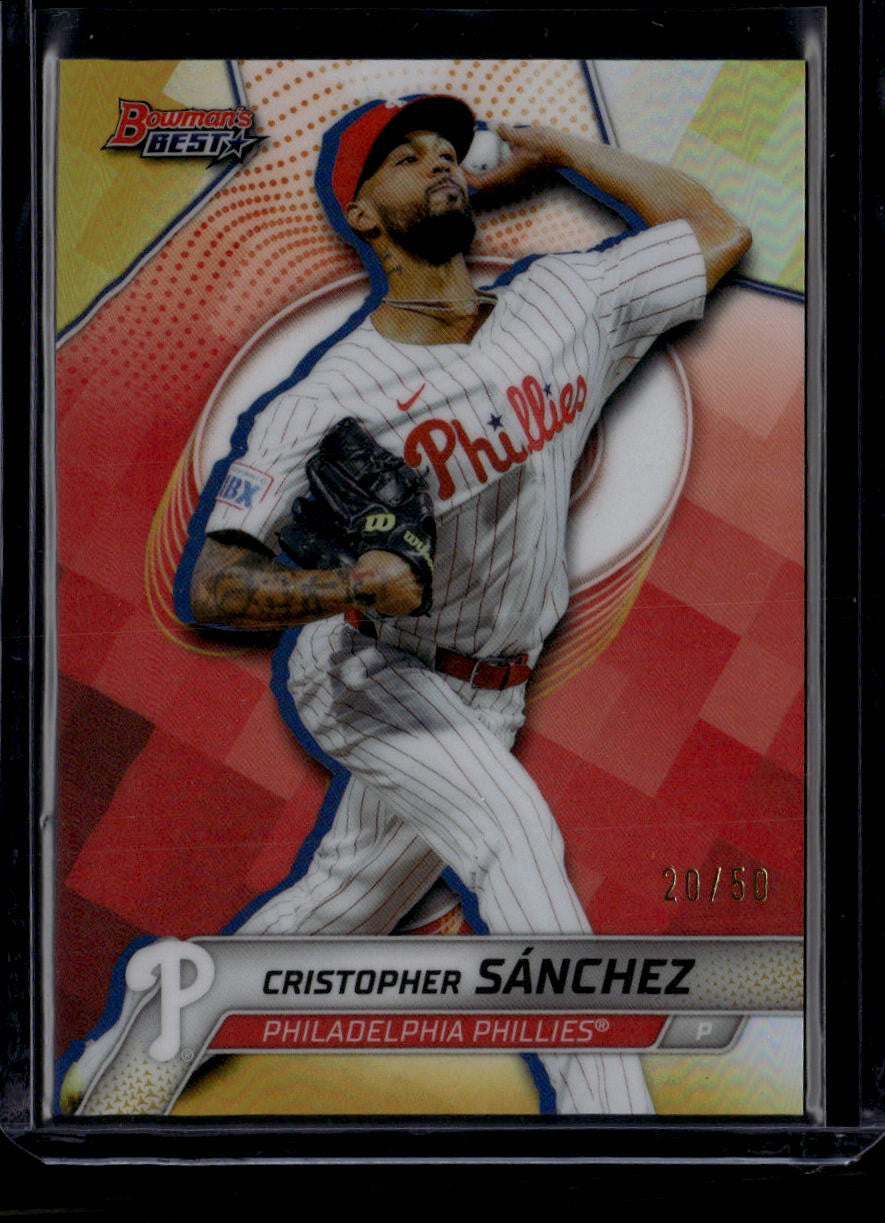 DELETE 180810 2025 Bowman's Best Gold Refractor 67 Cristopher Sanchez 20/50