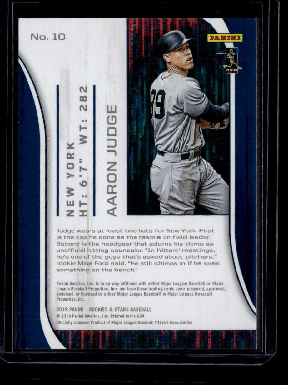 DELETE 180814 2019 Rookies and Stars Holo Silver 10 Aaron Judge 22/25