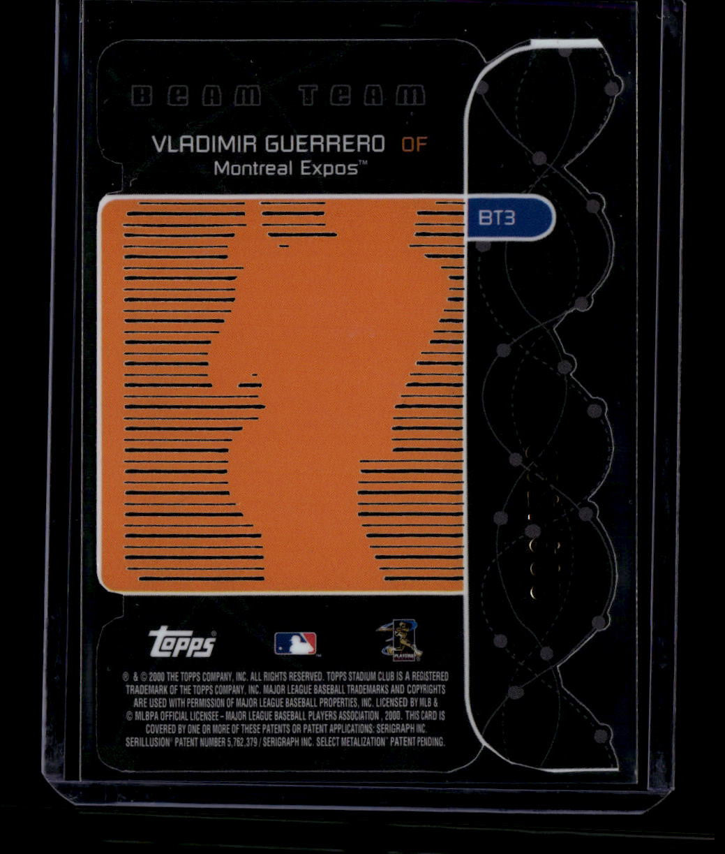 DELETE 180820 2001 Stadium Club Beam Team bt3 Vladimir Guerrero 269/500
