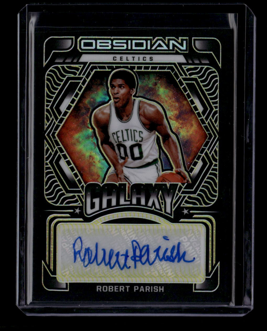 DELETE 180824 2021-22 Panini Obsidian Galaxy Autographs Electric Yellow Robert Parish Auto /10