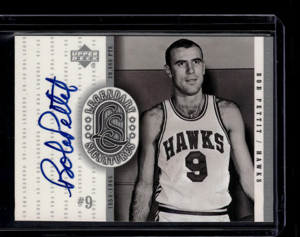 DELETE 180826 2000 Upper Deck Century Legends Legendary Signatures BP Bob Pettit Auto