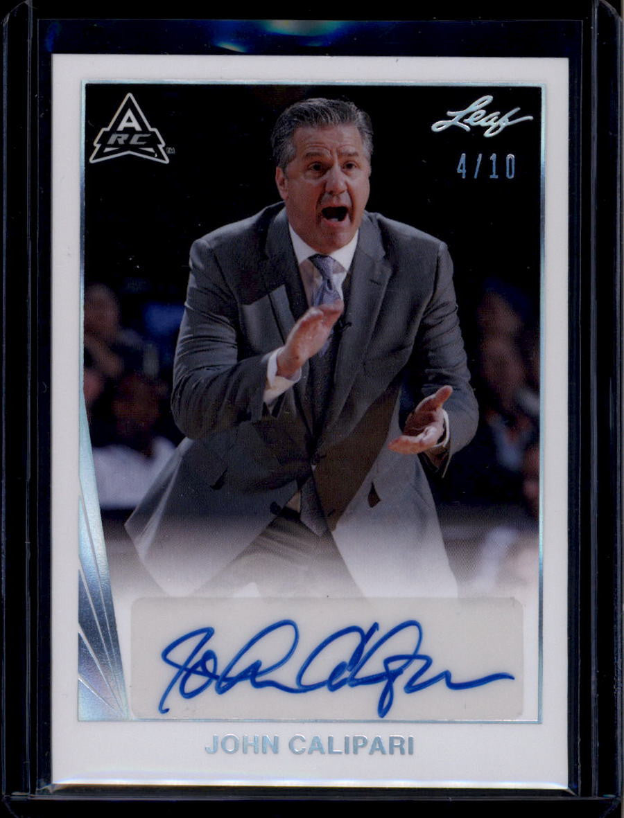 DELETE 180832 2021-22 Leaf Memories '90 Silver bajc1 John Calipari Rookie Auto 4/10