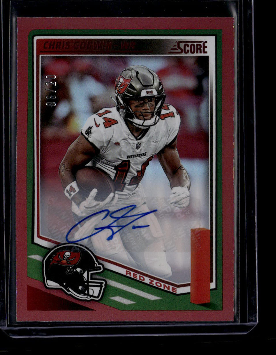 DELETE 180845 2025 Score Signatures Red Zone 188 Chris Godwin Auto 6/20