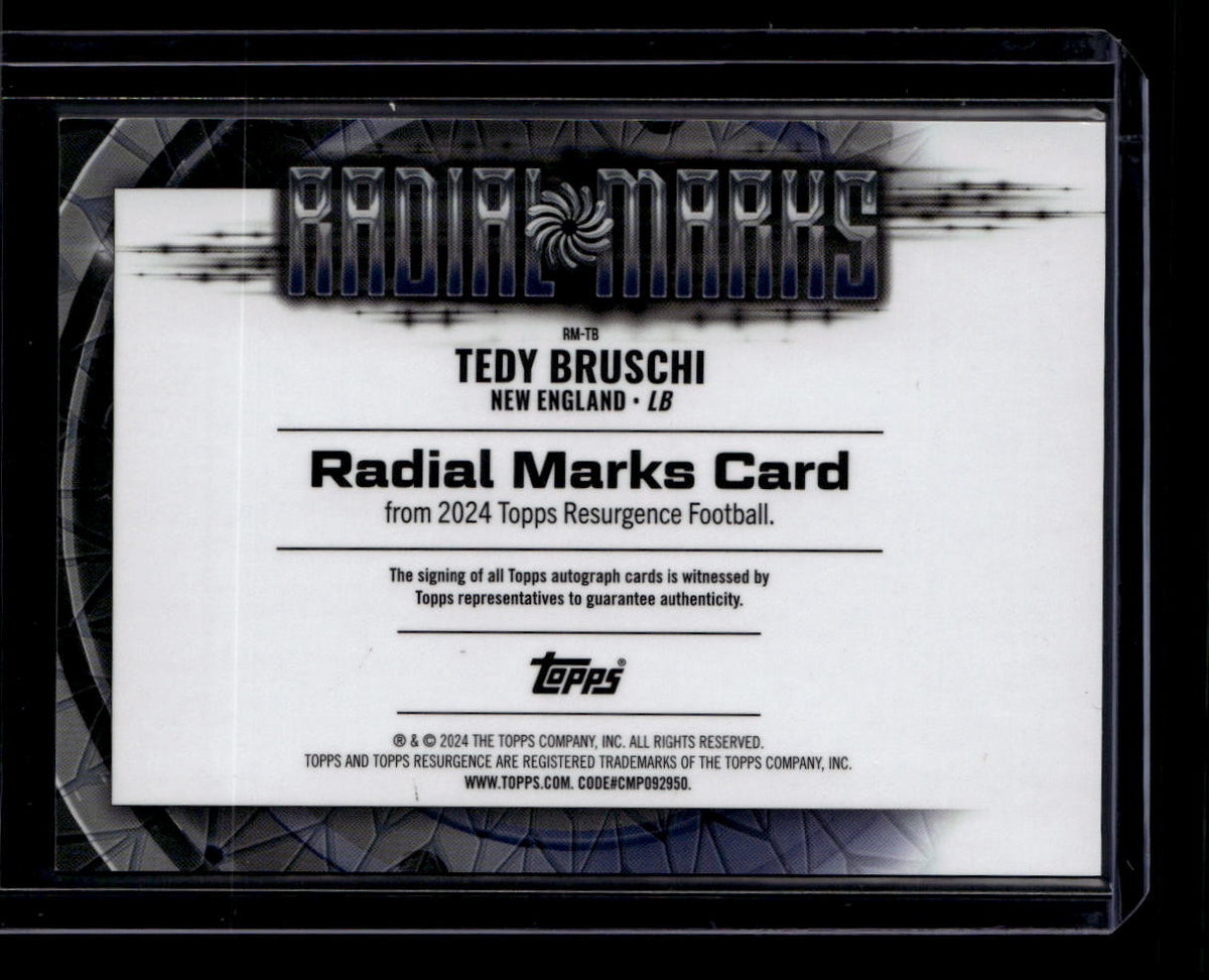 DELETE 180846 2024 Topps Resurgence Radial Marks Autographs Green Surge Tedy Bruschi Auto 9/15