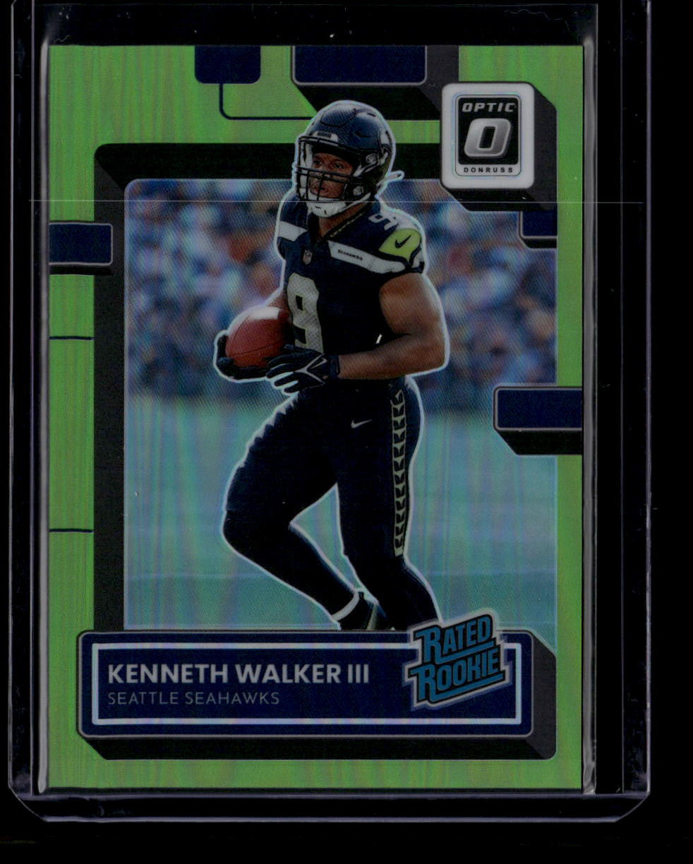 DELETE 180853 2022 Donruss Optic Lime Green Refractor 218 Kenneth Walker RR Rated Rookie 22/35