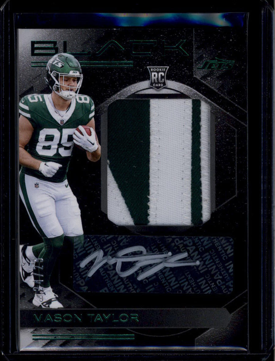 DELETE 180858 2025 Panini Black Rookie Autographs Emerald 21 Mason Taylor RC Patch Auto 24/25