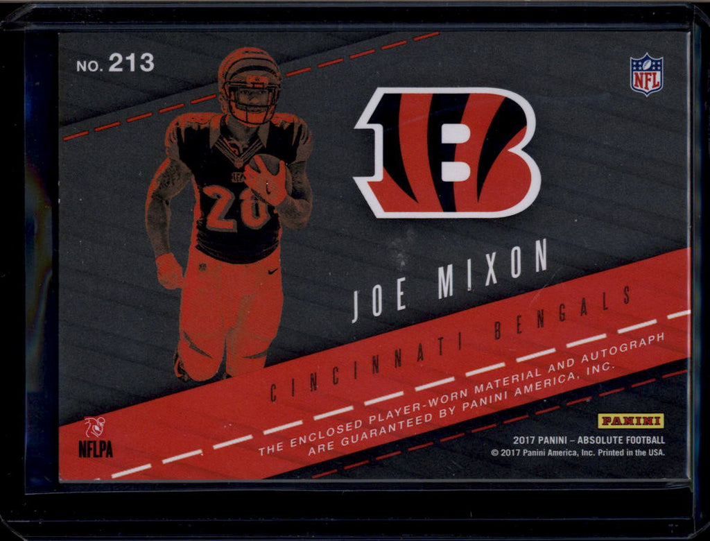DELETE 180859 2017 Absolute Autographs Spectrum 213 Joe Mixon RC Triple Ball Patch Auto 80/99