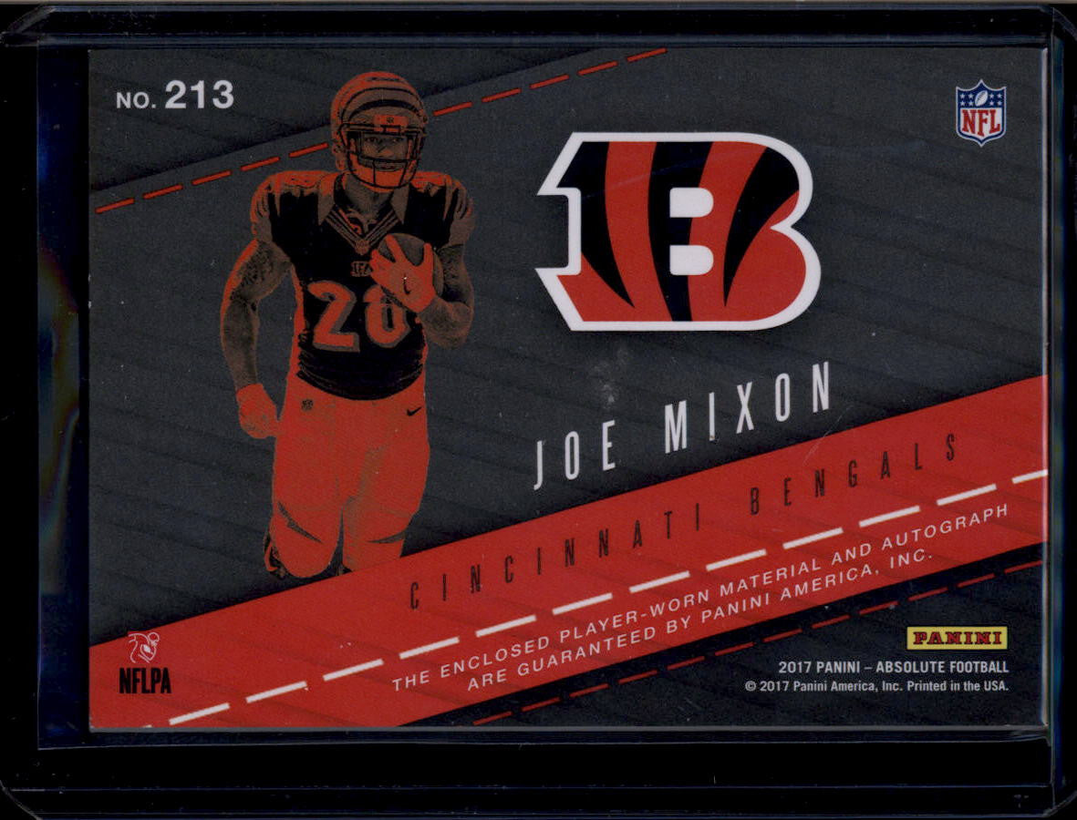 DELETE 180859 2017 Absolute Autographs Spectrum 213 Joe Mixon RC Triple Ball Patch Auto 80/99