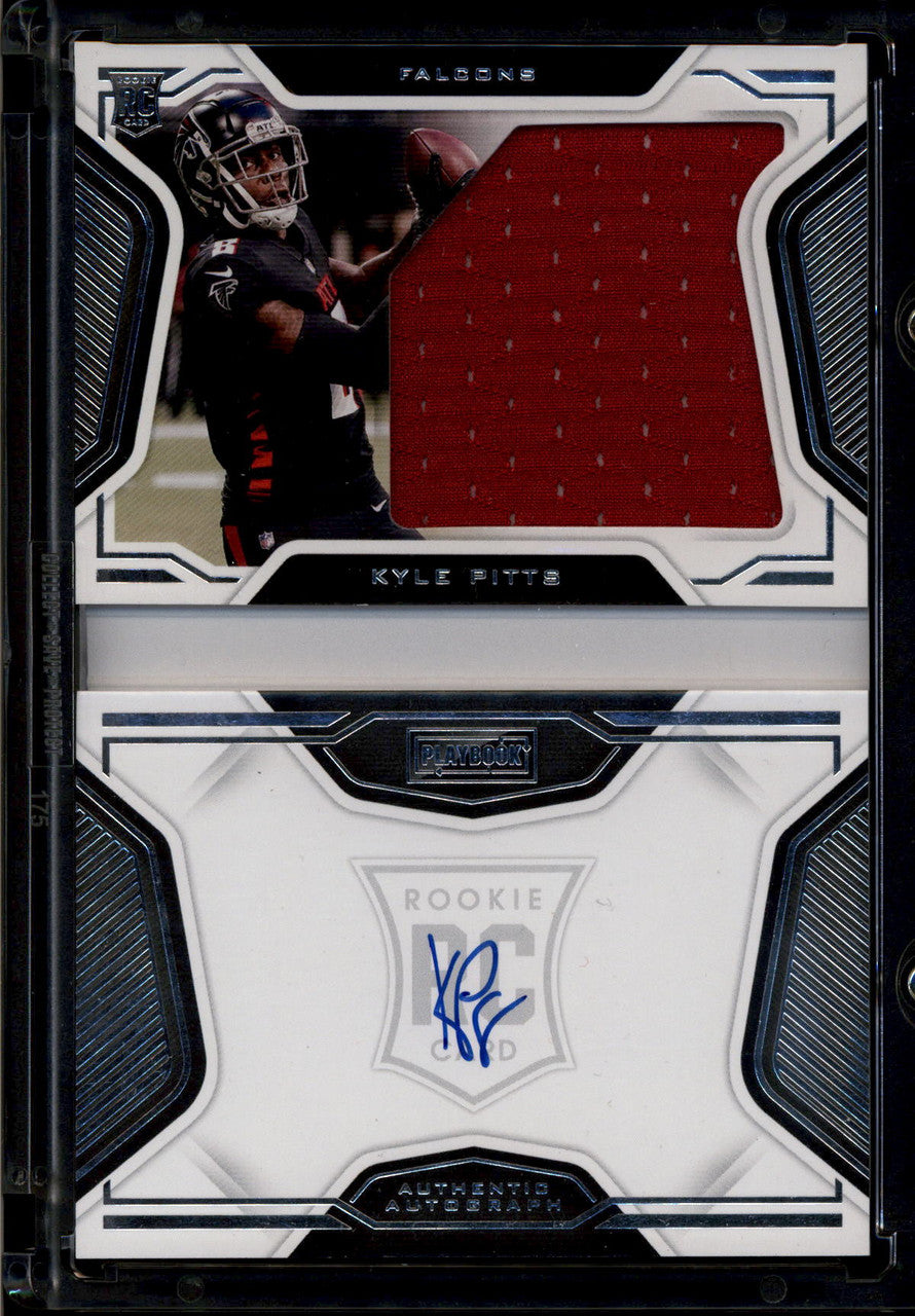 DELETE 180860 2021 Panini Playbook 216 Kyle Pitts Rookie Booklet Jersey Auto 68/249
