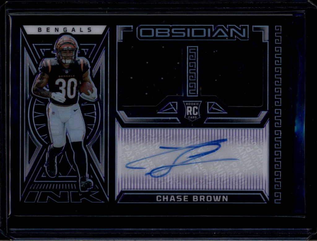 DELETE 180861 2023 Panini Obsidian Rookie Ink Purple 34 Chase Brown RC Dual Jersey Auto 70/75