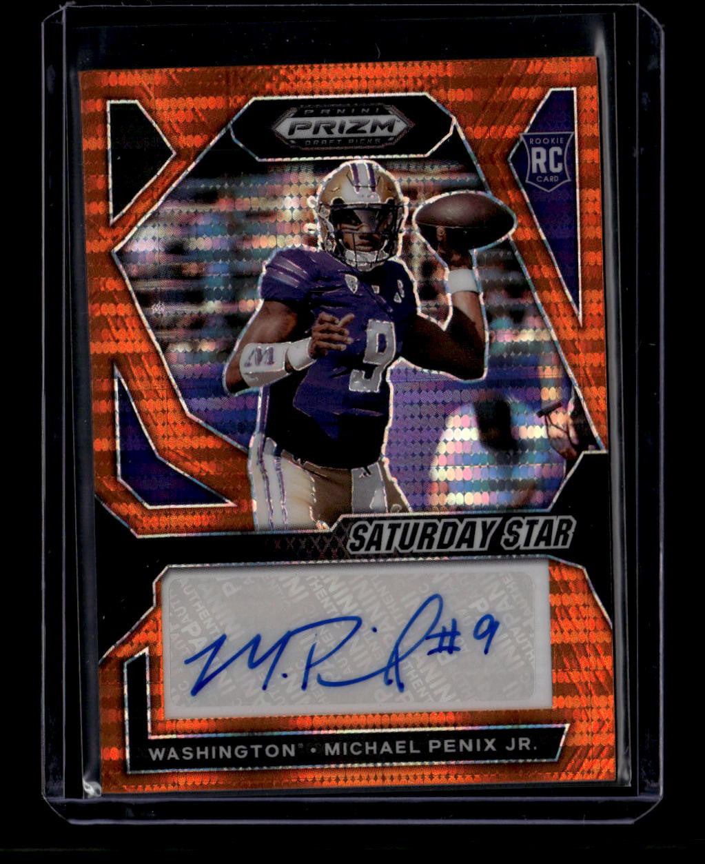DELETE 180864 2024 Panini Prizm Draft Saturday Star Signatures Michael Penix Jr. RC Auto 9/49