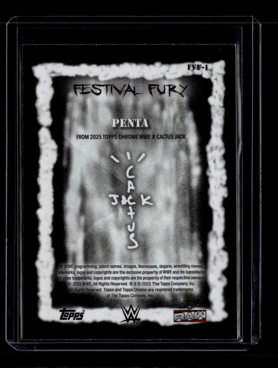 DELETE 180882 2025 Topps Chrome Cactus Jack WWE Festival Fury Green Refractor fvf1 Penta 27/99