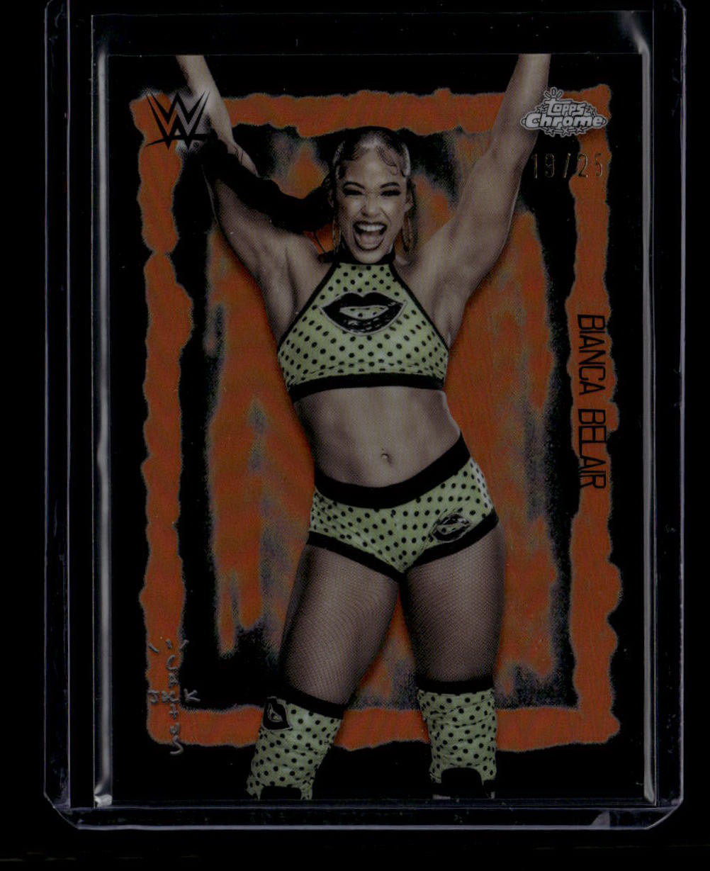 DELETE 180883 2025 Topps Chrome Cactus Jack Festival Fury Orange Refractor Bianca Belair 19/25