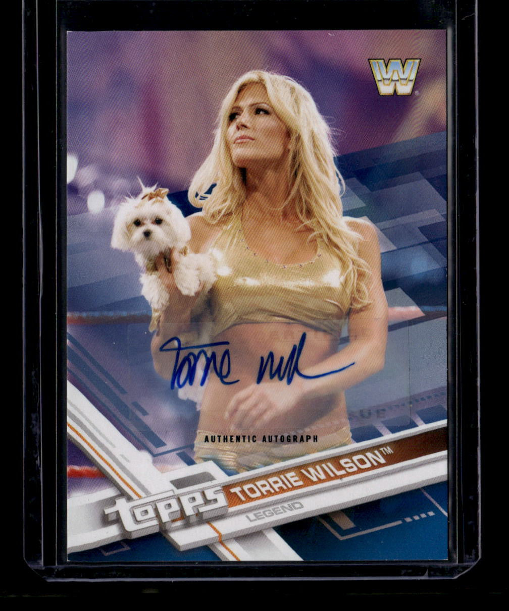 DELETE 180885 2017 Topps WWE Autographs Blue 100 Torrie Wilson Auto 4/50