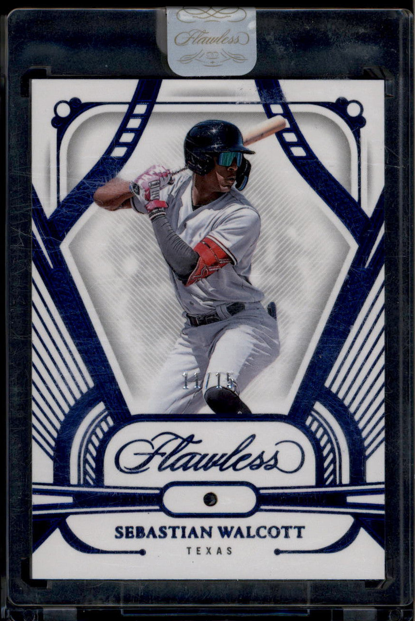 DELETE 180891 2024 Panini Flawless Sapphire Diamond 54 Sebastian Walcott RC Sapphire Gem 11/15