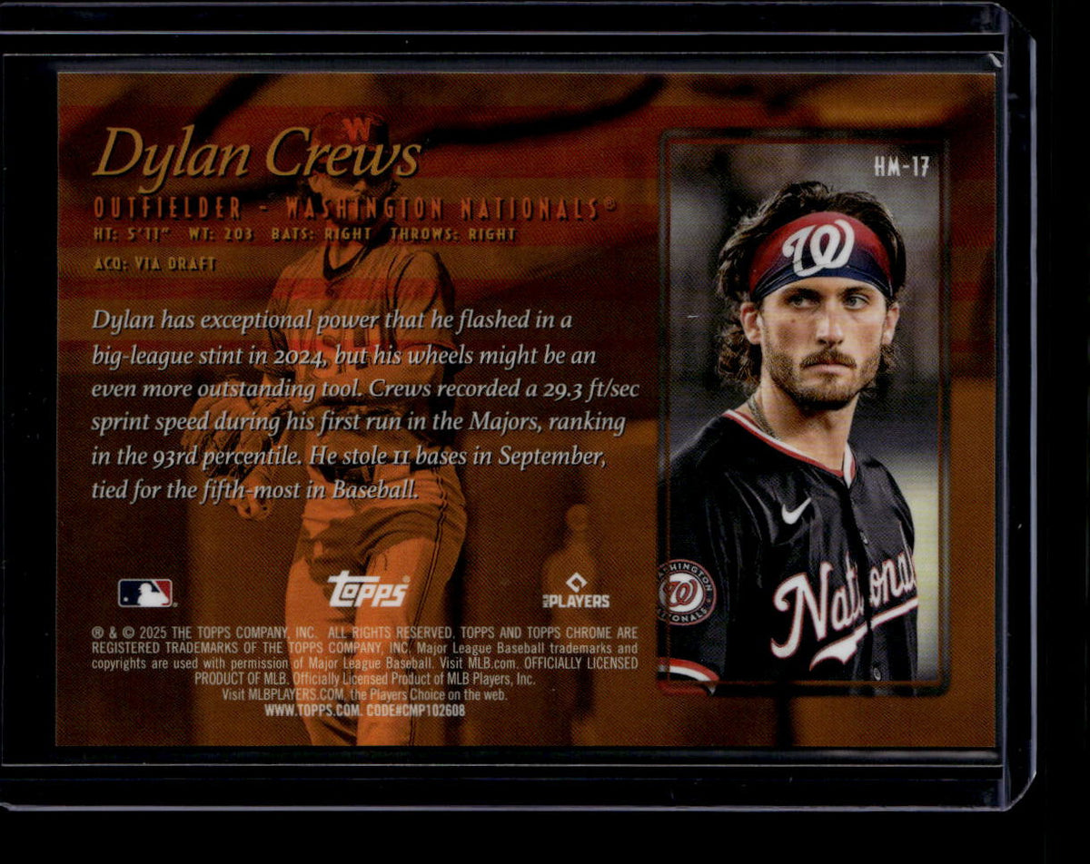 DELETE 180898 2025 Topps Chrome Hobby Masters hm17 Dylan Crews Rookie