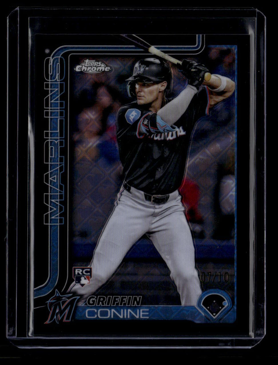 DELETE 180900 2025 Topps Chrome Logofractor Black Refractor 86 Griffin Conine Rookie 7/10