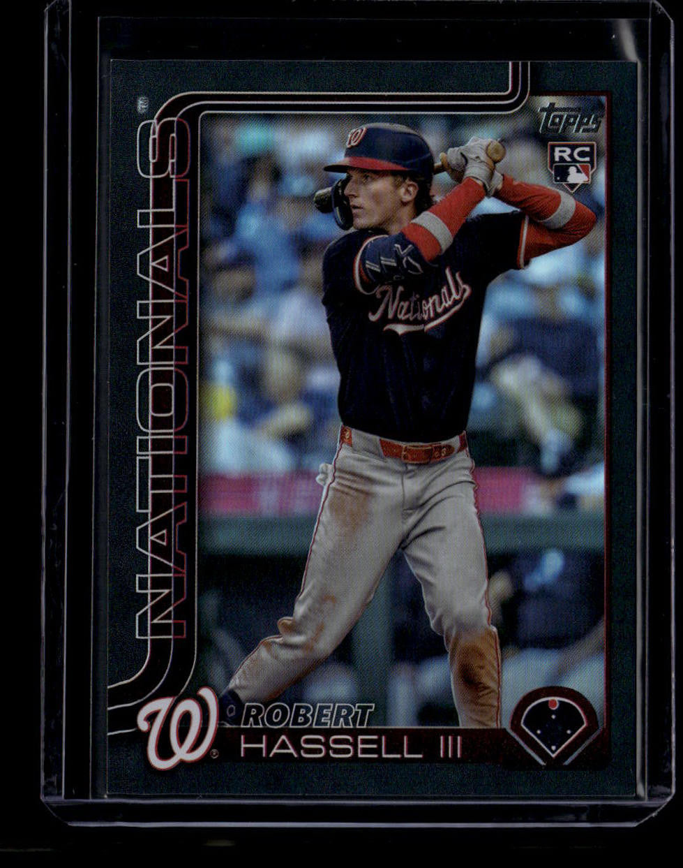 DELETE 180902 2025 Topps Update Black Rainbow Foil us109 Robert Hassell Rookie 5/10