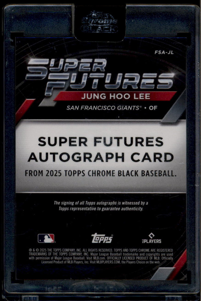 DELETE 180904 2025 Topps Chrome Black Super Futures Autographs FSAJL Jung Hoo Lee Auto 29/99
