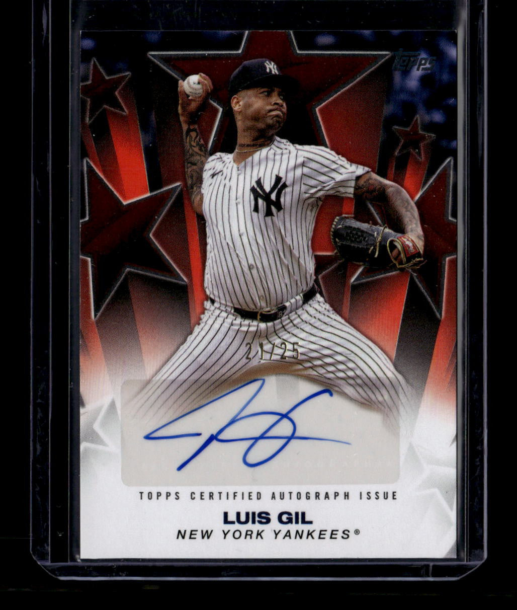DELETE 180909 2025 Topps Baseball Stars Autographs Orange bsa2lg Luis Gil Auto 21/25