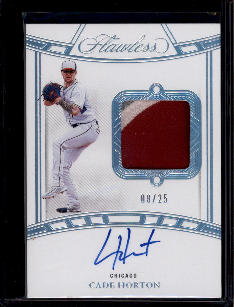DELETE 180917 2024 Panini Flawless Flawless Signature Materials Cade Horton RC Patch Auto 8/25