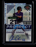 DELETE 180926 2025 Panini Prospect Edition Signatures Prizms Purple Charlie Condon RC Auto /49