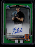 DELETE 180927 2025 Bowman Chrome Autographs Green Refractor Peter Kussow Rookie Auto 60/99