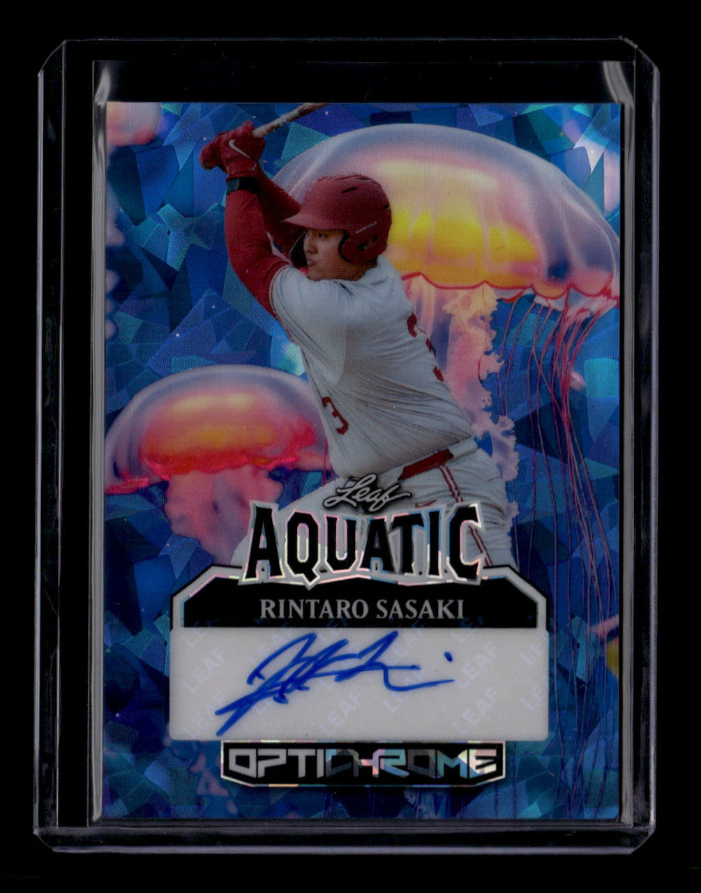 DELETE 180937 2025 Leaf Optichrome Aquatic Autographs Jellyfish Rintaro Sasaki Rookie Auto 1/1