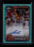 DELETE 180939 2024 Topps Chrome Autographs Aqua Wave Refractor Ceddanne Rafaela RC Auto /199