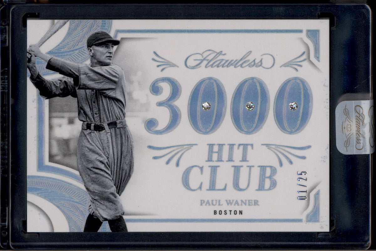 DELETE 180940 2025 Panini Flawless 3000 Hit Club 2 Paul Waner Triple Diamond Gem 1/25