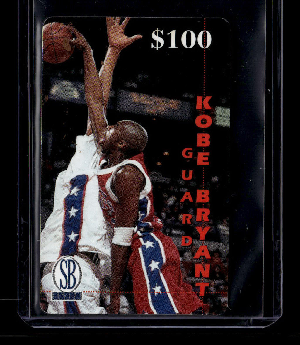 DELETE 180949 1996 Score Board Frontier Phone Cards 9 Kobe Bryant $100 Rookie