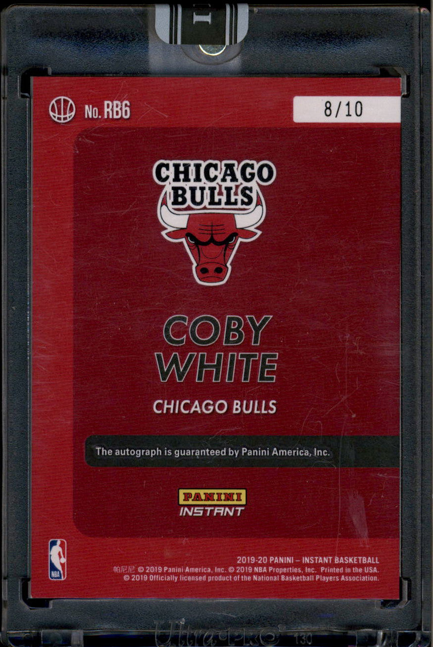 DELETE 180950 2019-20 Panini Instant Roundball Signatures rb6 Coby White Rookie Auto 8/10