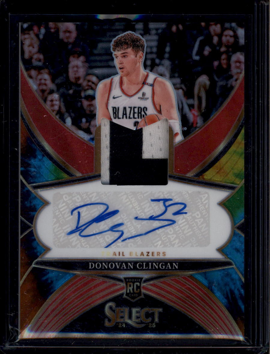 DELETE 180951 2024-25 Select Autographs Tie-Dye Prizms 26 Donovan Clingan RC Patch Auto 13/25
