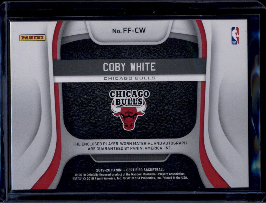 DELETE 180952 2019-20 Certified Freshman Fabric Signatures Blue Coby White RC Jersey Auto 8/15