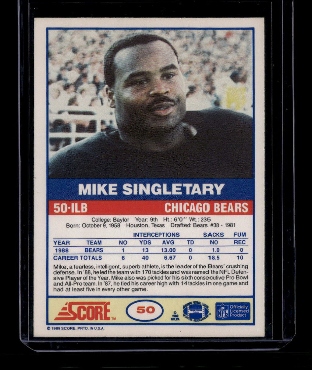 DELETE 180957 2018 Classics Recollection Collection Buybacks Mike Singletary 1989 Auto 5/15